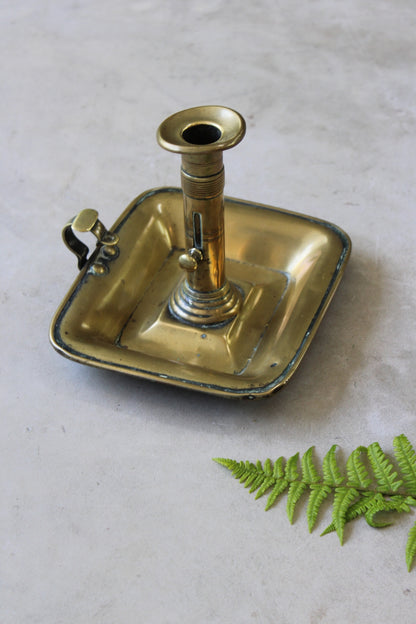 Antique Brass Chamberstick - Kernow Furniture