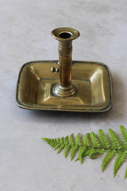 Antique Brass Chamberstick - Kernow Furniture