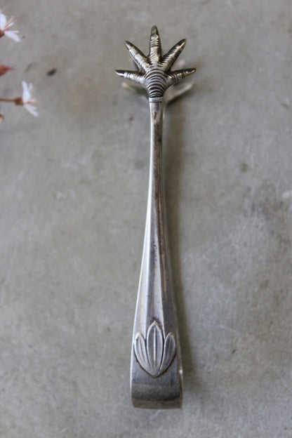 Sterling Silver Sugar Tongs - Kernow Furniture