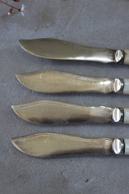 4 Vintage Fish Knives - Kernow Furniture