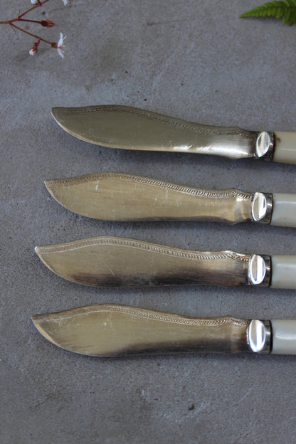 4 Vintage Fish Knives - Kernow Furniture