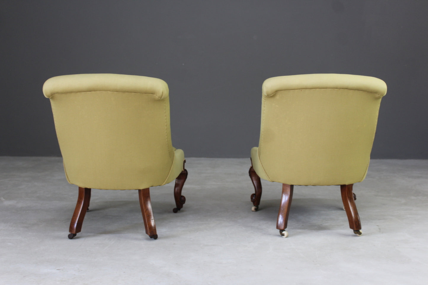 Pair Antique Nursing Chairs - Kernow Furniture