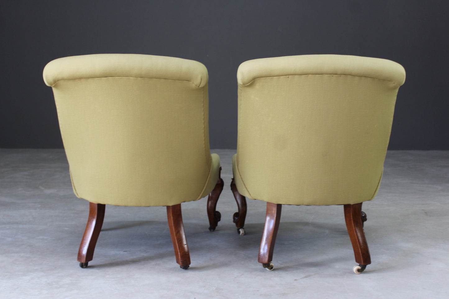 Pair Antique Nursing Chairs - Kernow Furniture