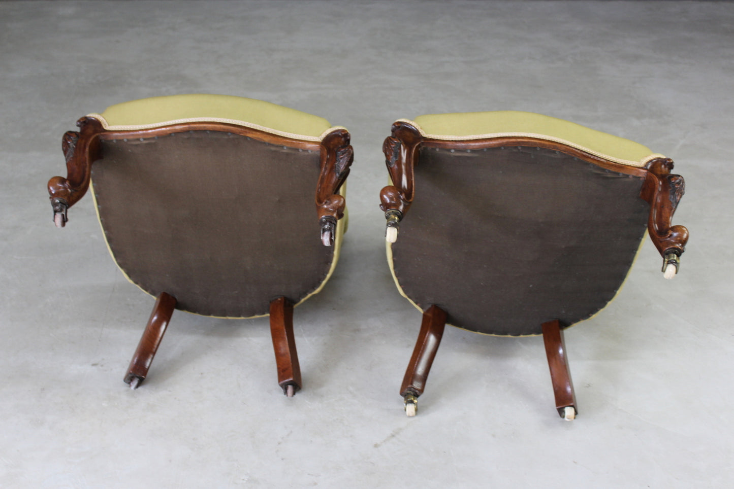 Pair Antique Nursing Chairs - Kernow Furniture