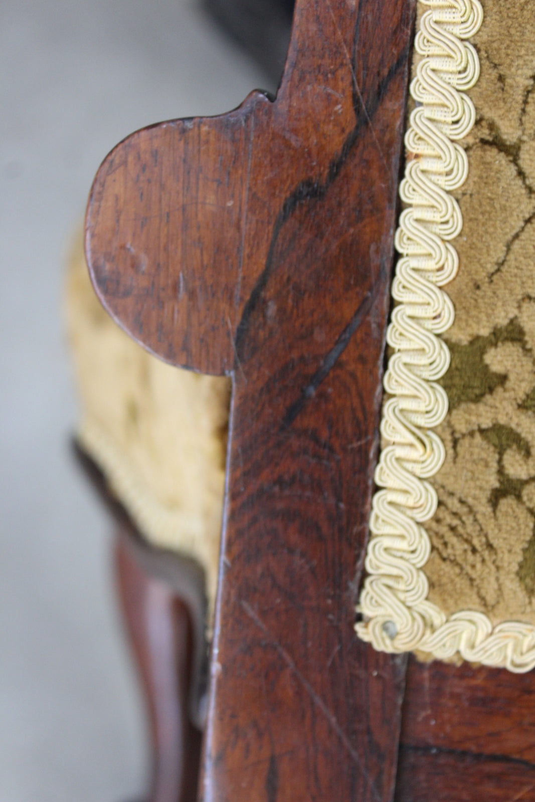 Victorian Rosewood Buttoned Nursing Chair - Kernow Furniture