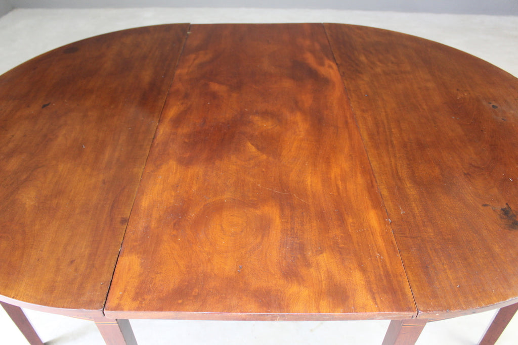 Antique Solid Mahogany Oval Dining Table - Kernow Furniture