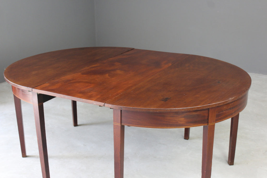Antique Solid Mahogany Oval Dining Table - Kernow Furniture