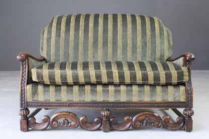 Antique Early 20th Century Small Sofa - Kernow Furniture