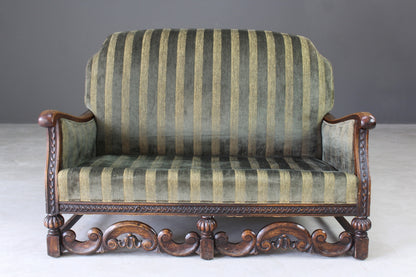 Antique Early 20th Century Small Sofa - Kernow Furniture