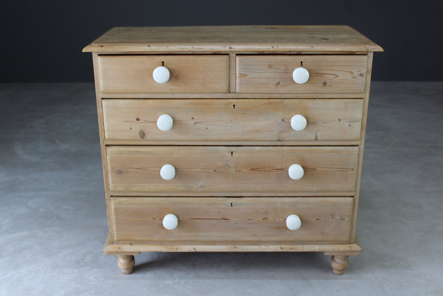 Stripped Pine Rustic Chest of Drawers - Kernow Furniture