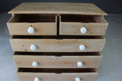 Stripped Pine Rustic Chest of Drawers - Kernow Furniture