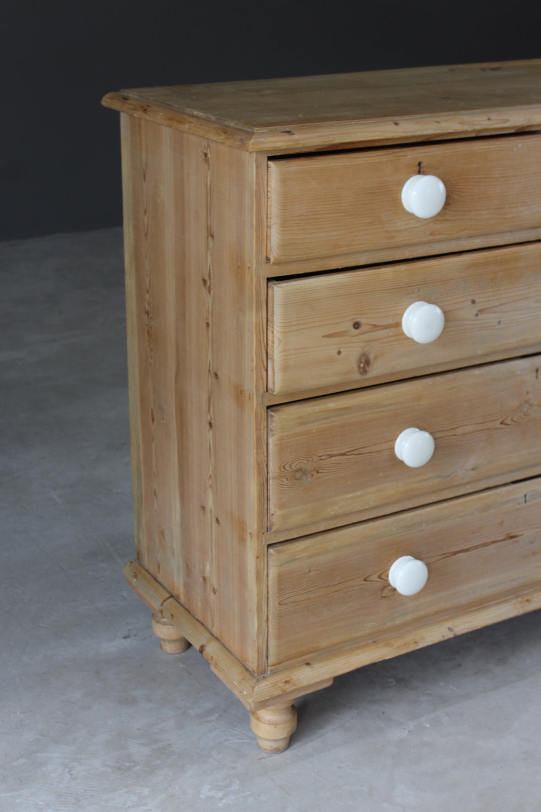 Stripped Pine Rustic Chest of Drawers - Kernow Furniture