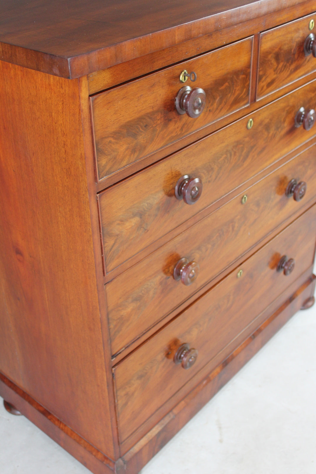 Antique Victorian Straight Front Chest of Drawers - Kernow Furniture