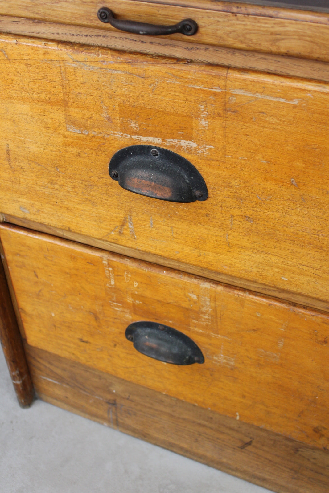 Large Freestanding Bank of Oak Haberdashery Drawers - Kernow Furniture