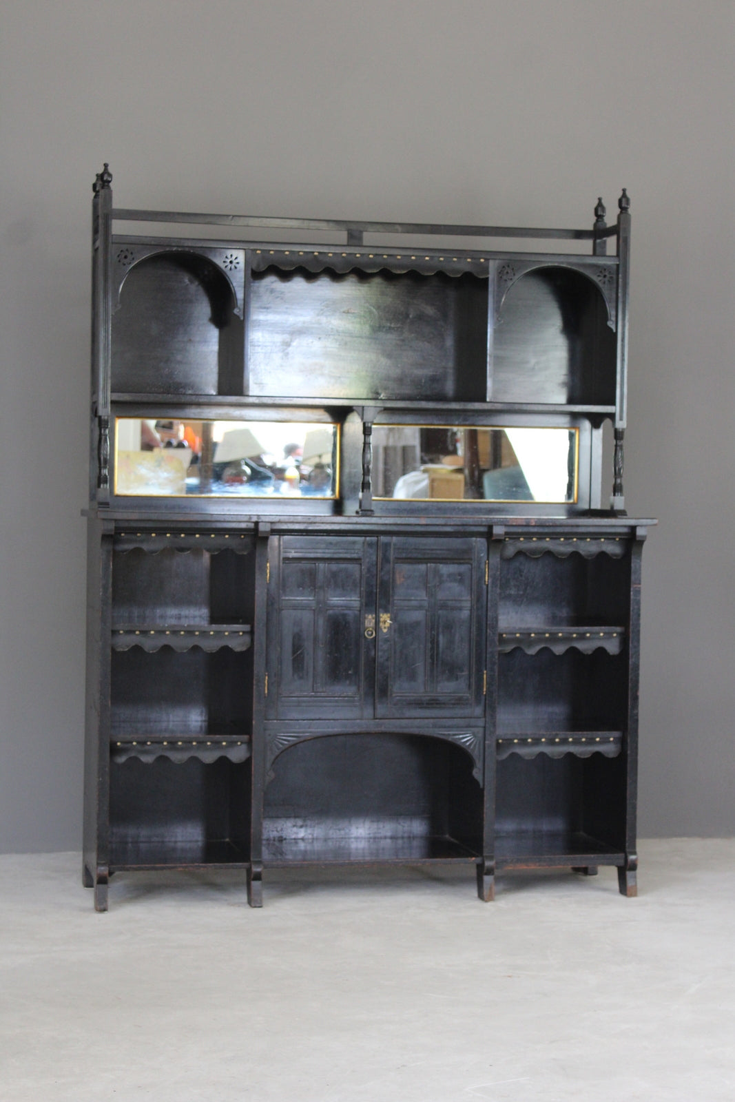 Victorian Ebonised Aesthetic Design Dresser - Kernow Furniture