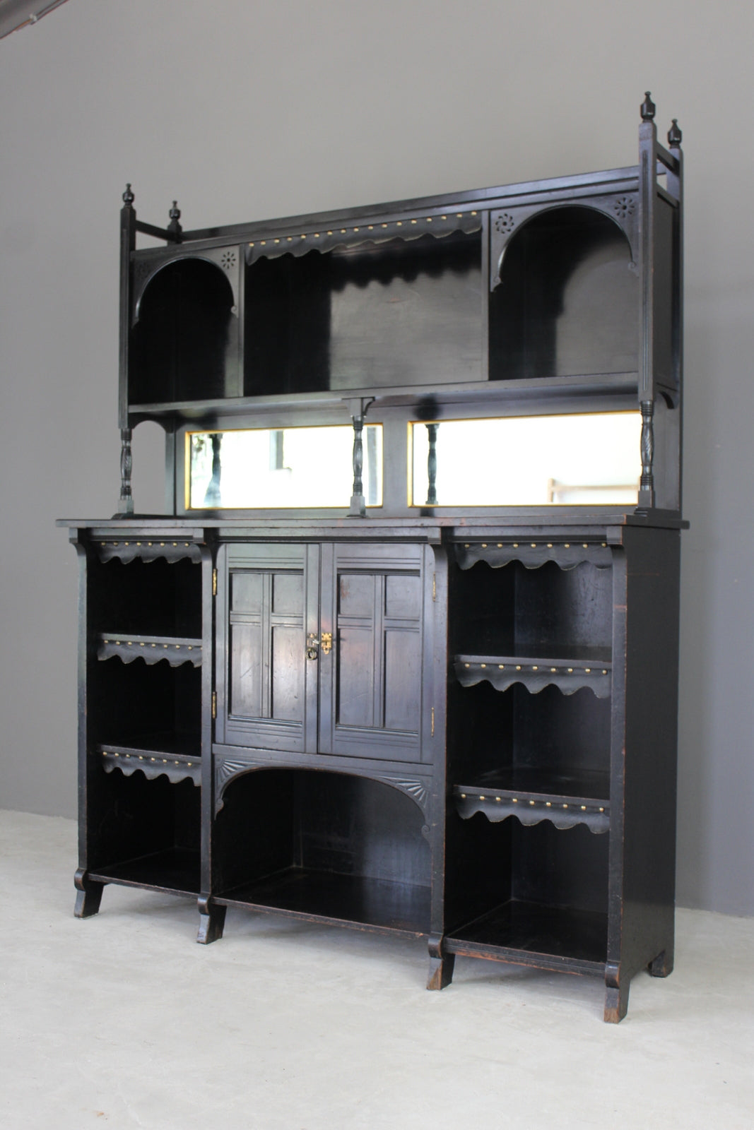 Victorian Ebonised Aesthetic Design Dresser - Kernow Furniture