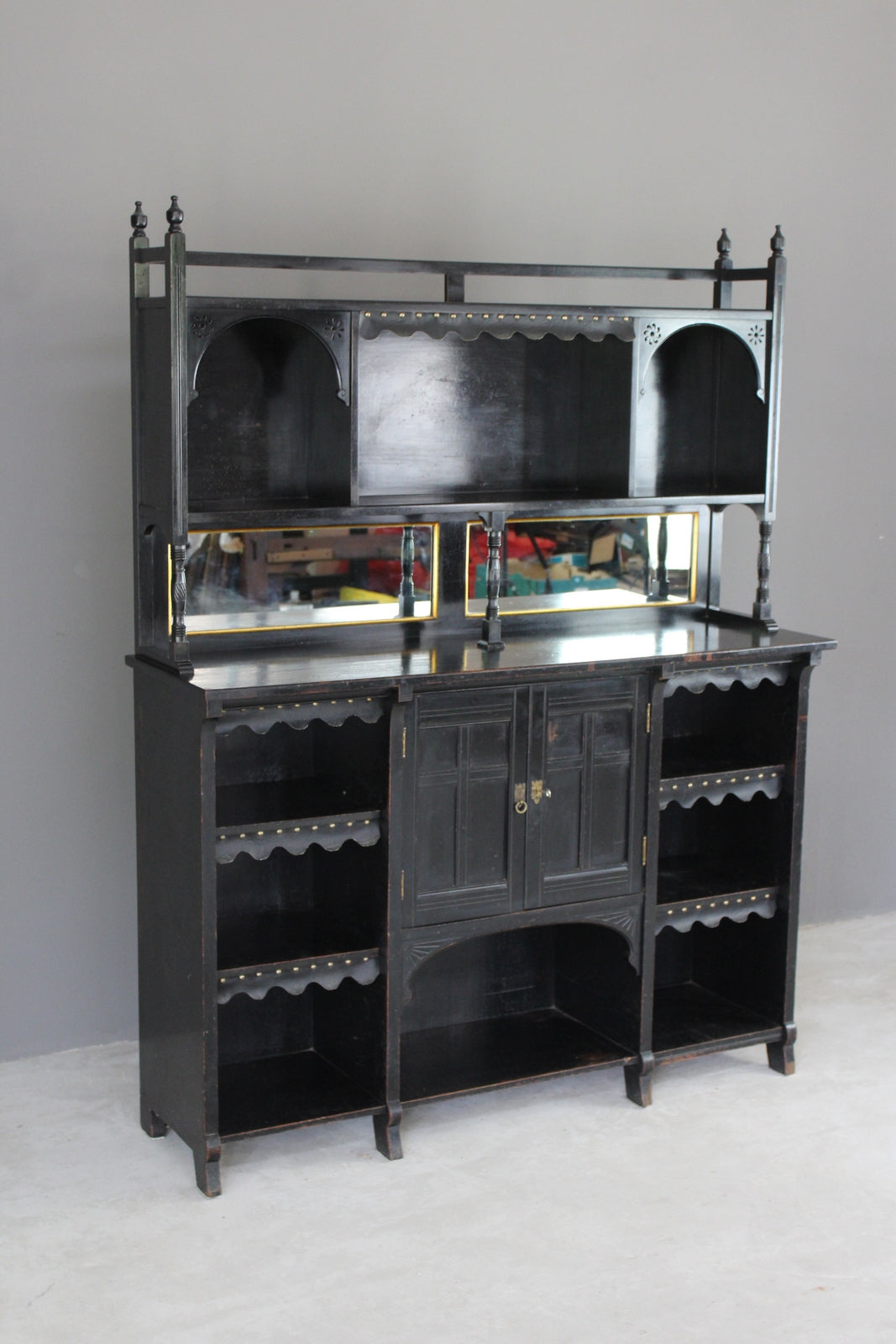 Victorian Ebonised Aesthetic Design Dresser - Kernow Furniture