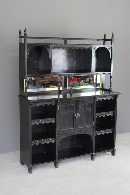 Victorian Ebonised Aesthetic Design Dresser - Kernow Furniture