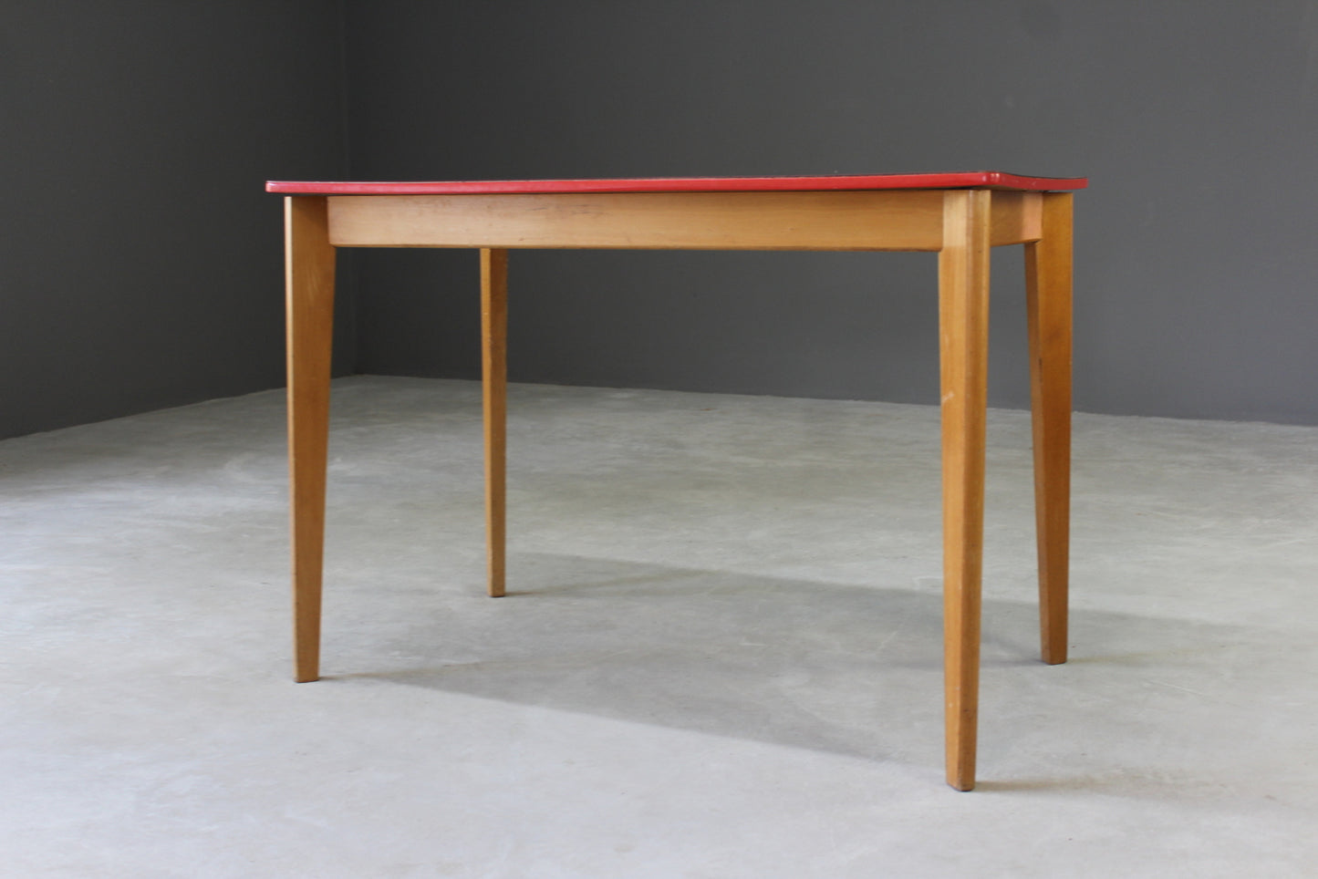 Retro Red Formica Kitchen Table - Kernow Furniture