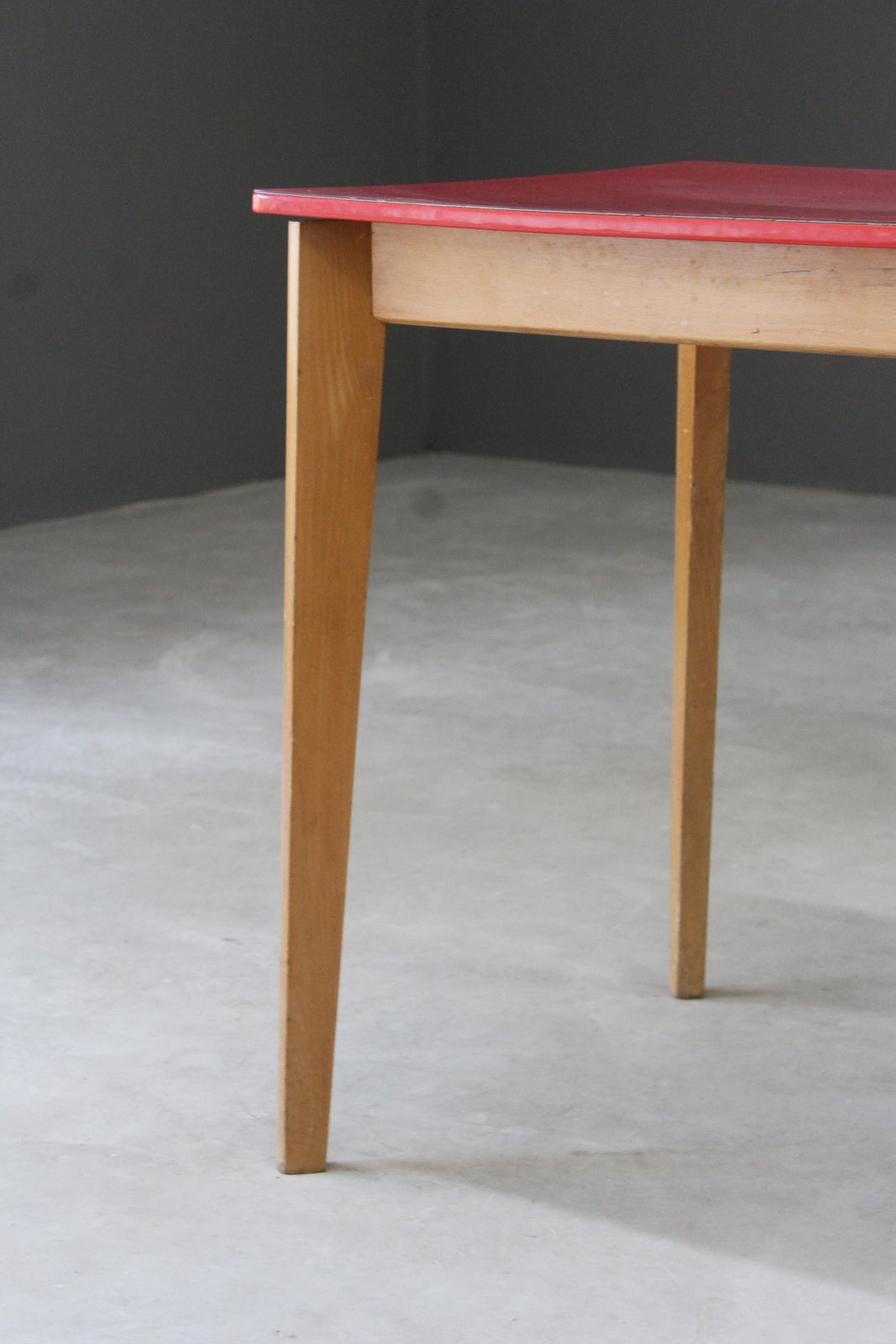 Retro Red Formica Kitchen Table - Kernow Furniture