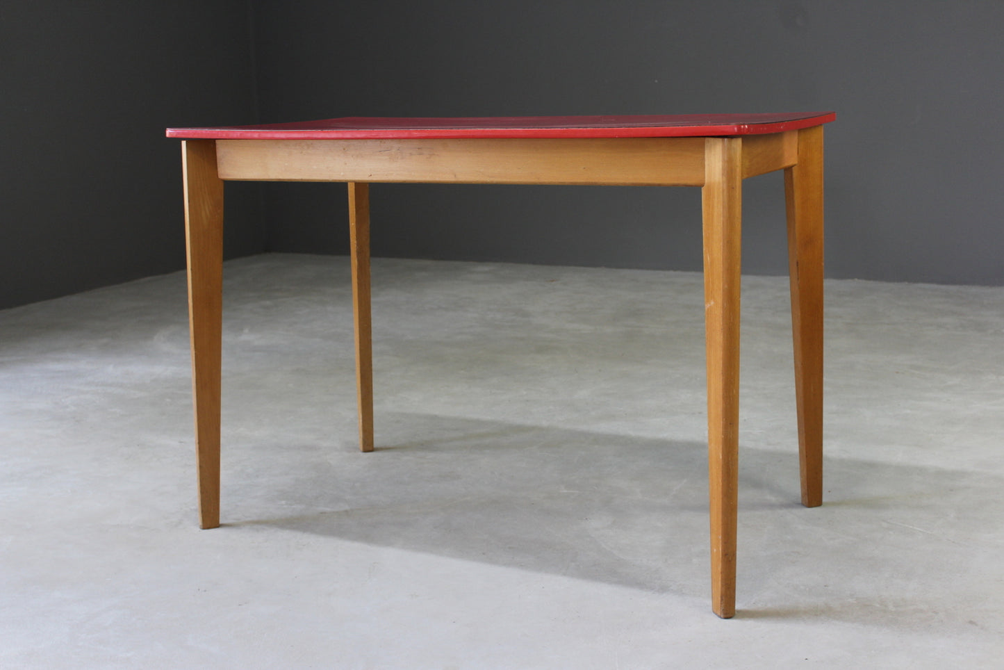 Retro Red Formica Kitchen Table - Kernow Furniture