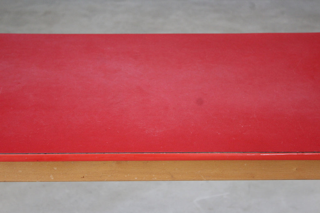 Retro Red Formica Kitchen Table - Kernow Furniture