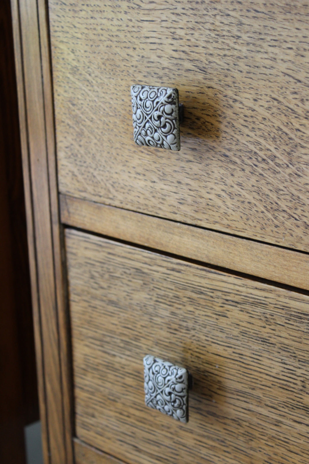 Pair Vintage Oak Small Chest of Drawers - Kernow Furniture