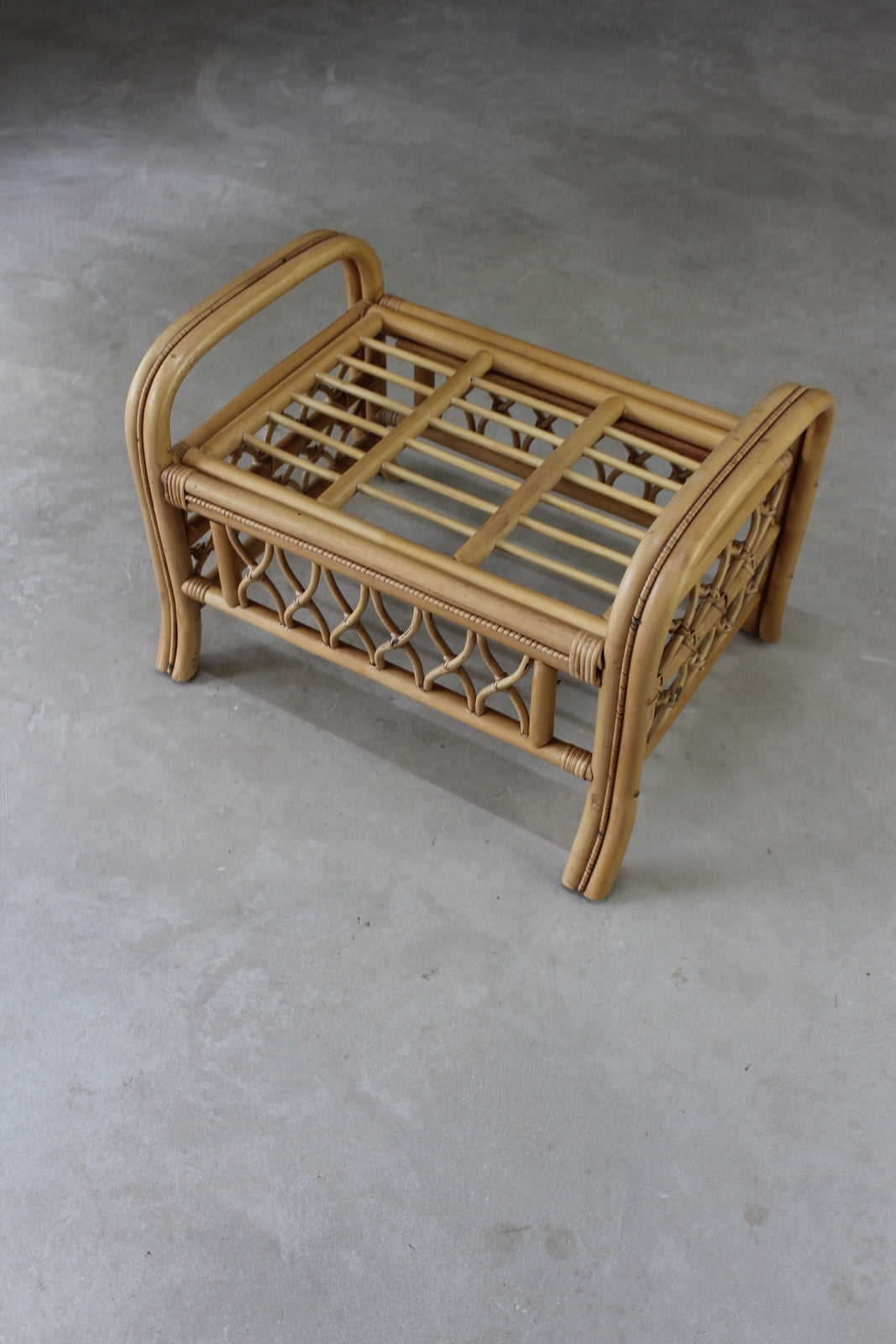 Retro Bamboo Footstool - Kernow Furniture