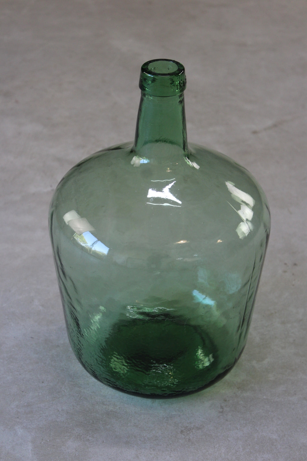 Vintage Large Green Glass Bottle - Kernow Furniture