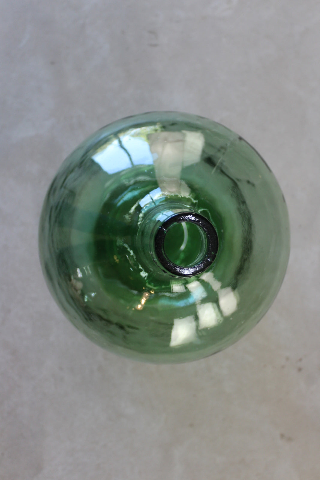 Vintage Large Green Glass Bottle - Kernow Furniture