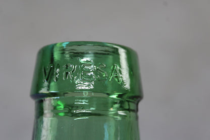 Vintage Large Green Glass Bottle - Kernow Furniture