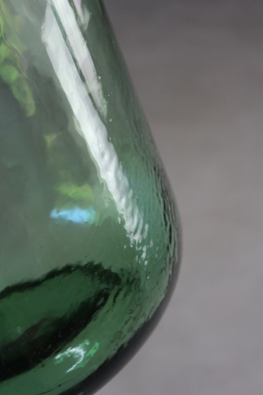 Vintage Large Green Glass Bottle - Kernow Furniture