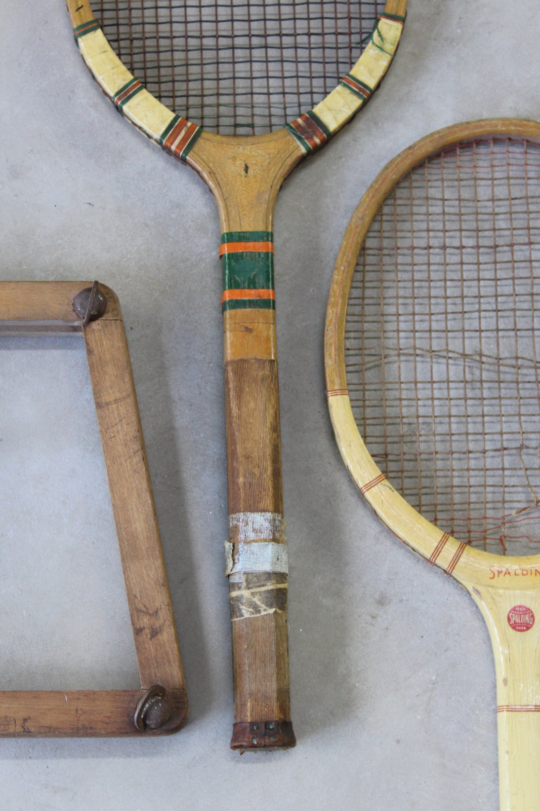 Pair Vintage Wooden Tennis Rackets - Kernow Furniture