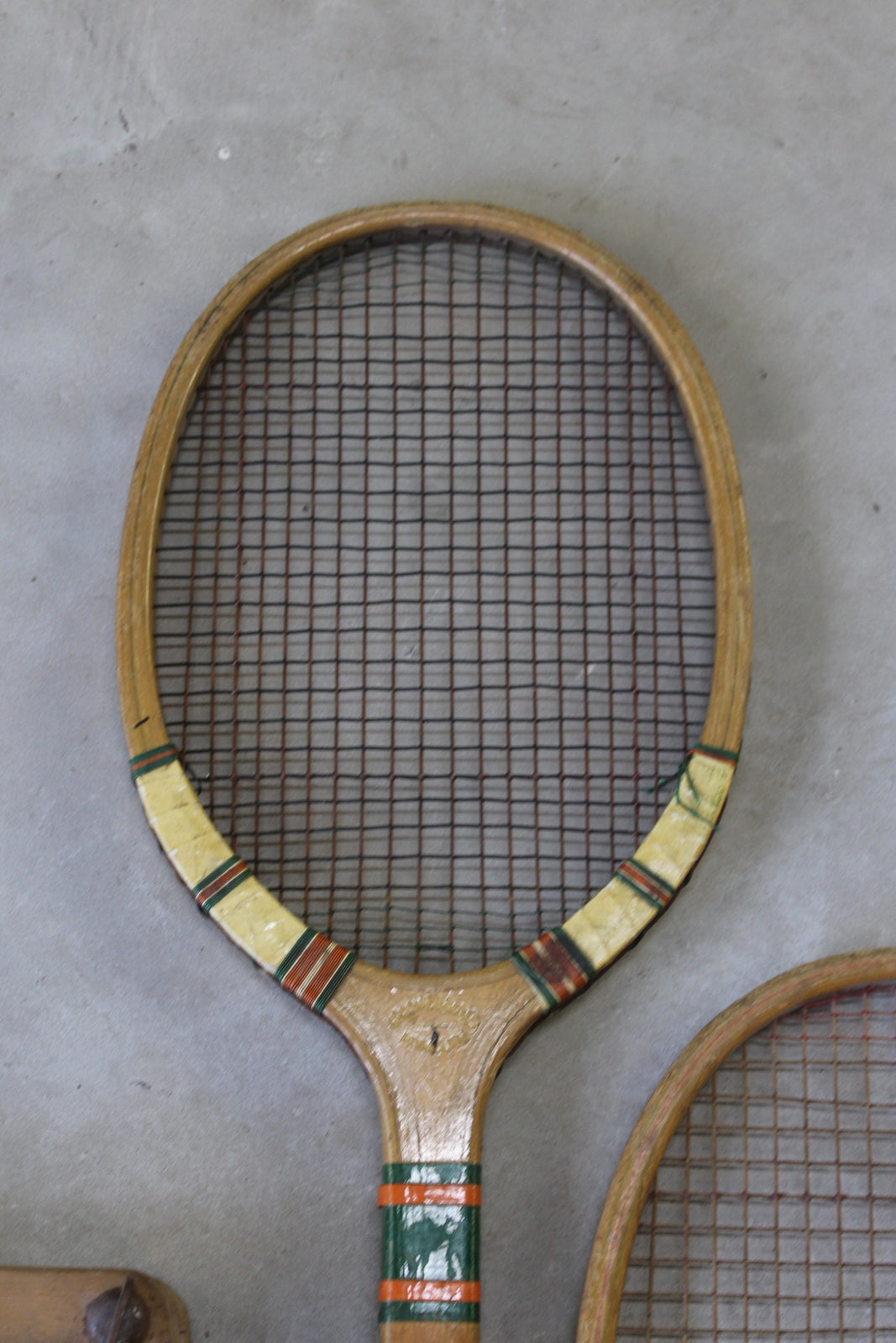 Pair Vintage Wooden Tennis Rackets - Kernow Furniture