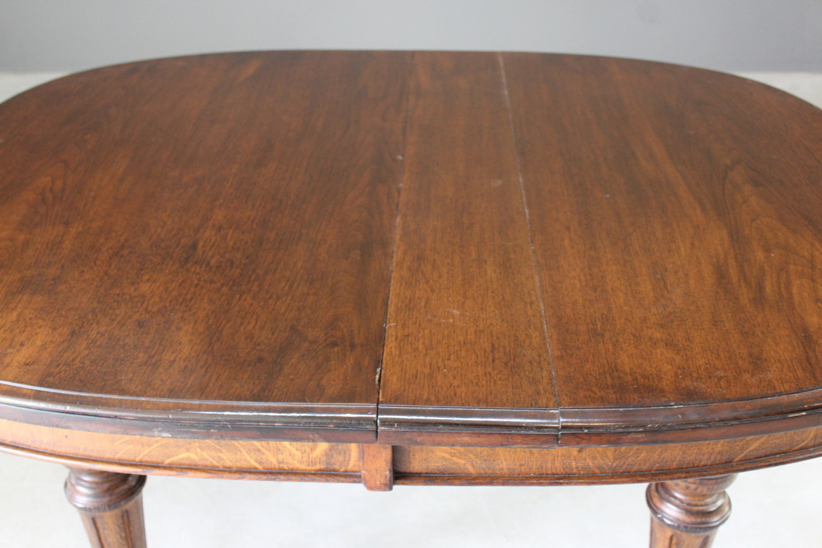 Large Antique Oak Extending Dining Table - Kernow Furniture