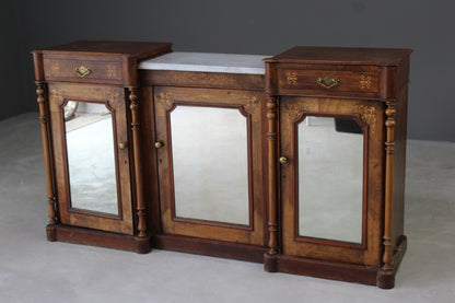 Victorian Inlaid Walnut Credenza - Kernow Furniture