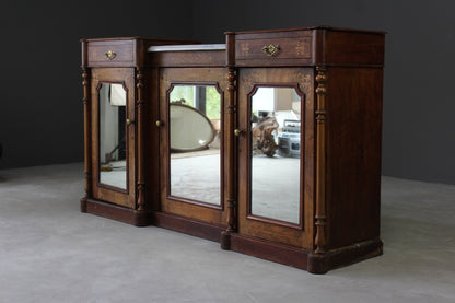 Victorian Inlaid Walnut Credenza - Kernow Furniture