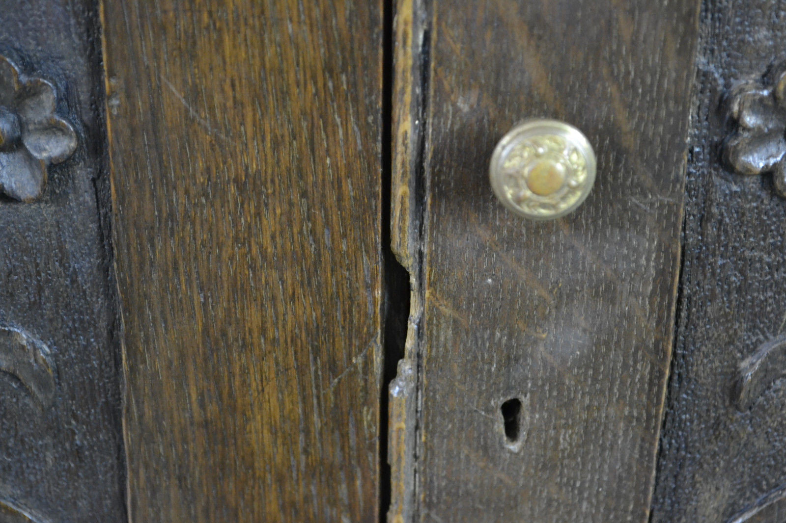 Art Nouveau Oak Wall Cupboard - Kernow Furniture