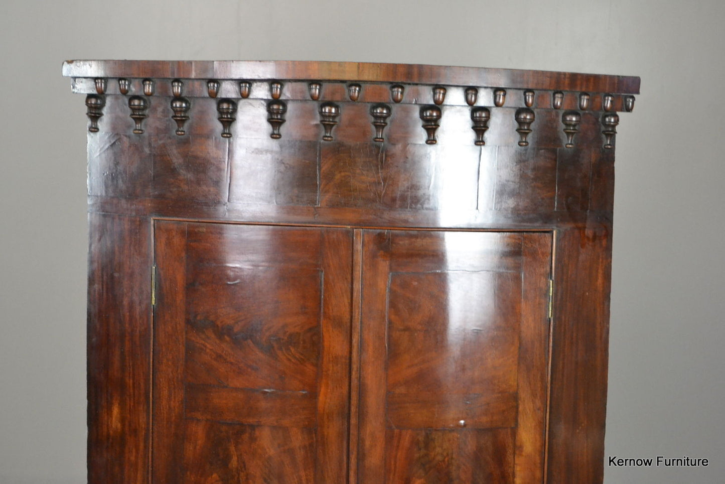 Antique 19th Century Mahogany Wall Corner Cabinet - Kernow Furniture