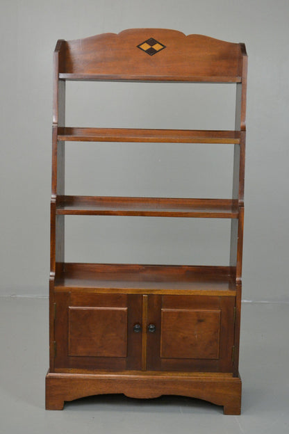 Small Mahogany Bookcase Shelving Unit - Kernow Furniture