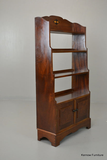 Small Mahogany Bookcase Shelving Unit - Kernow Furniture