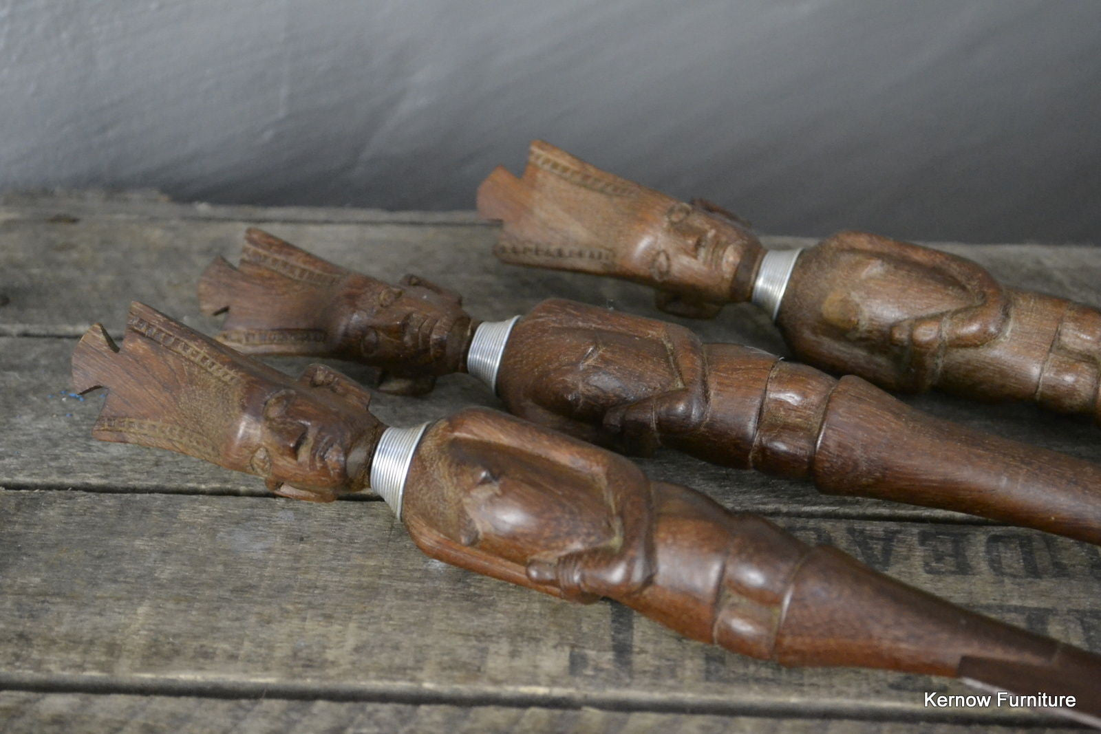 Retro Carved African Utensils - Kernow Furniture