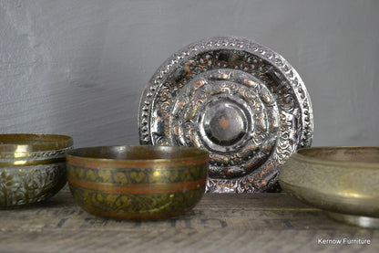 Collection of Eastern Brass Bowls - Kernow Furniture