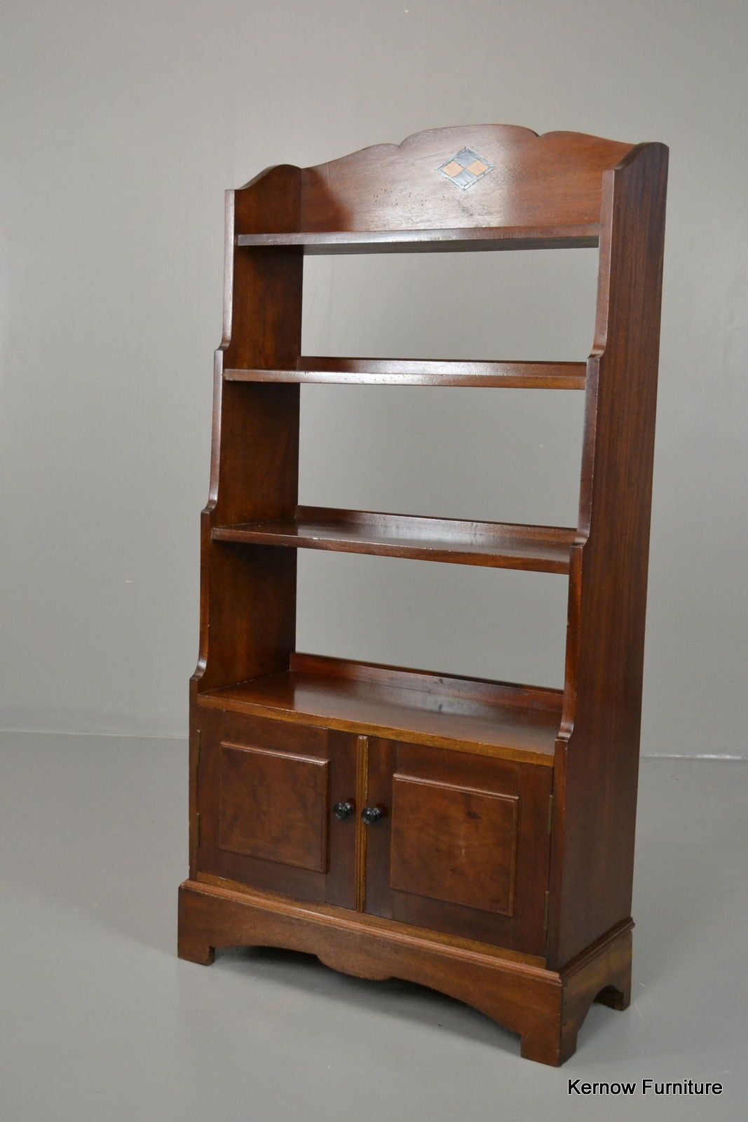 Small Mahogany Bookcase Shelving Unit - Kernow Furniture