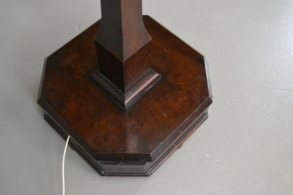 Art Deco Walnut Standard Lamp - Kernow Furniture