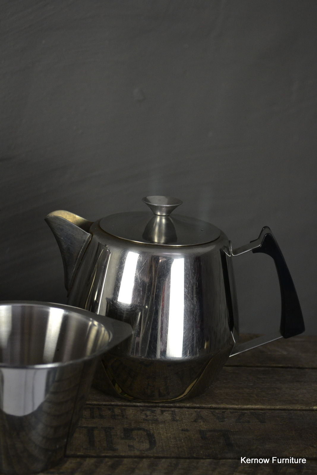 Retro Stainless Steel Swan Brand Tea Pot Jug - Kernow Furniture