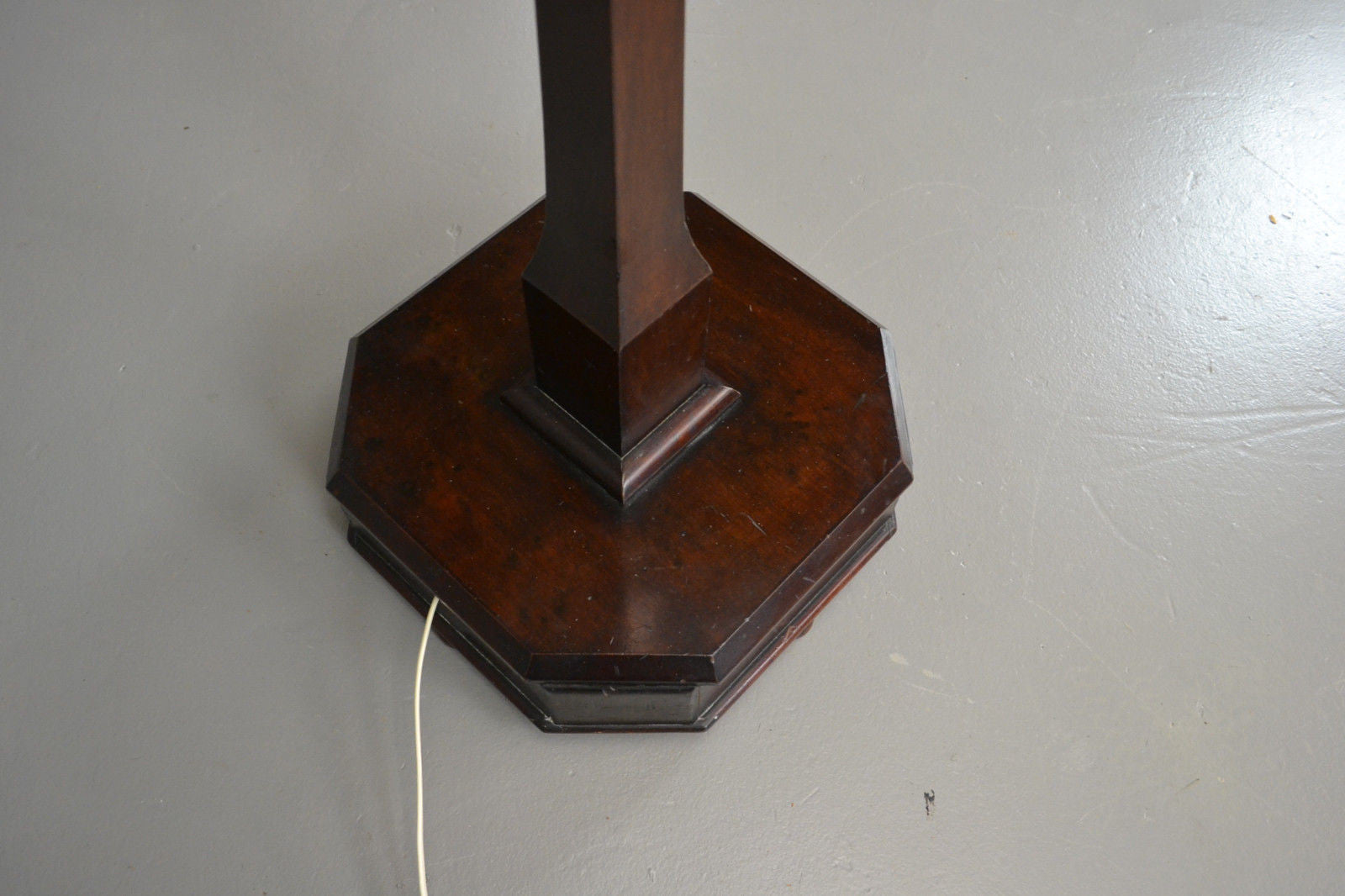 Art Deco Walnut Standard Lamp - Kernow Furniture