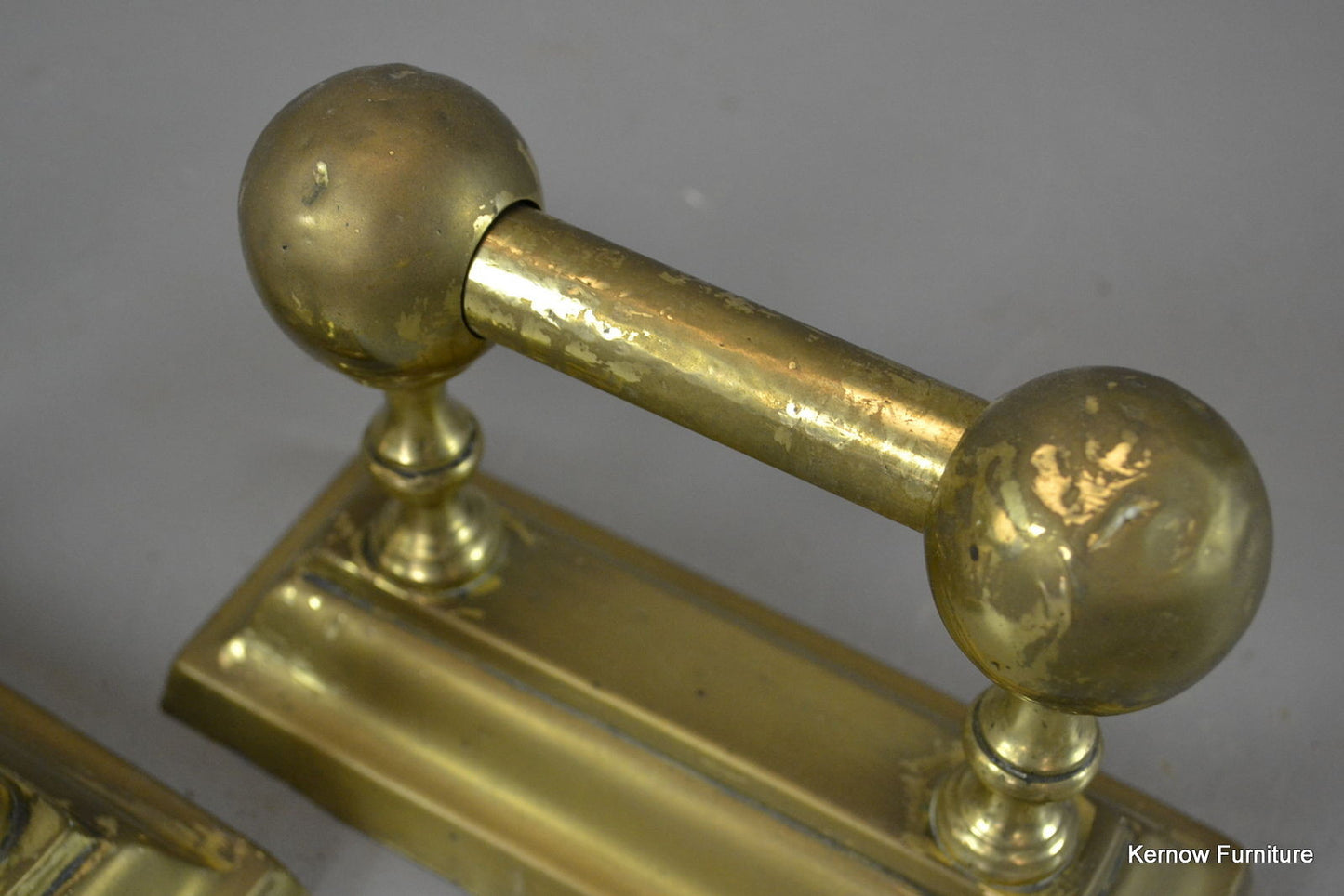 Pair Brass Poker Rests - Kernow Furniture