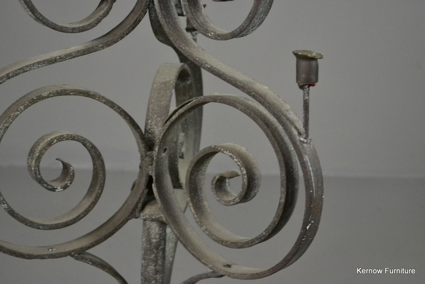 Scrolled Wrought Iron Large Candelabra - Kernow Furniture