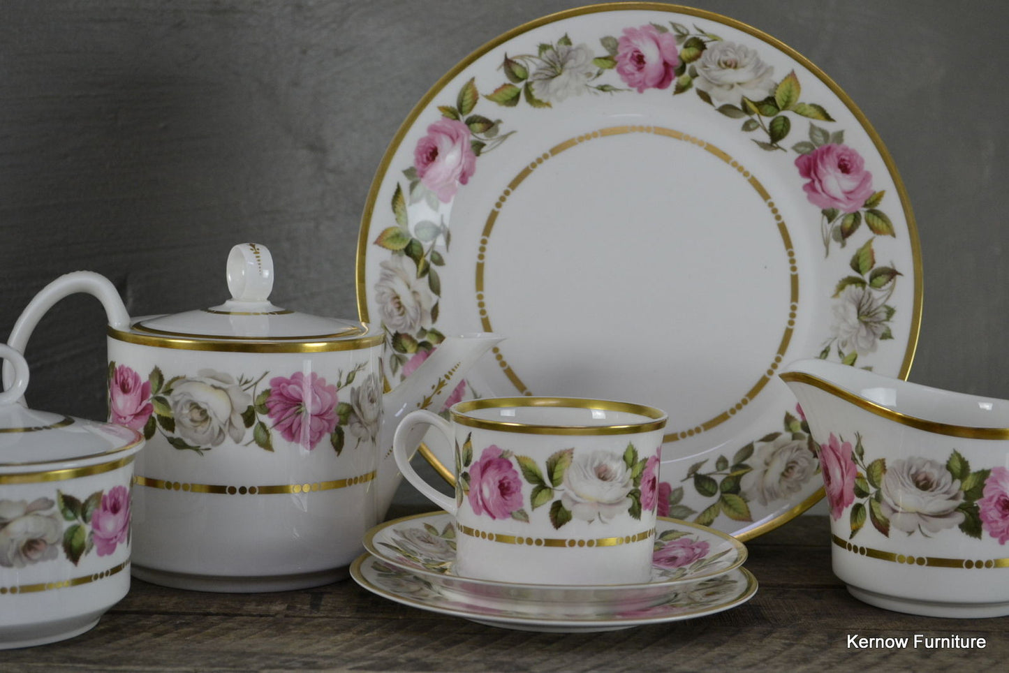 Royal Worcester Royal Garden Bone China Tea set - Kernow Furniture